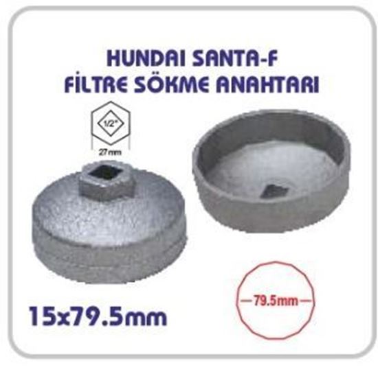 santa f 15 köşe 79.5 mm filtre anahtarı